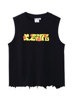 X-GIRL X FAFI CRUSH TANK TOP/ブラック