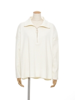 [BED&BREAKFAST]Melange Zip Up トップス/OFF WHITE