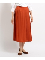 [S]【ハンドウォッシュ】タータンチェック切り替えプリーツスカート/オレンジ(067)