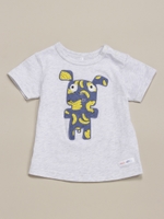 [notosobig]ドゥドゥアップリケ付き定番半袖Tシャツ/杢グレー