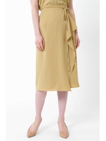 [ウォッシャブル]キョウネンセットアップラップタイトスカート/ベージュ(040)