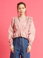 lacy blouse/PINK