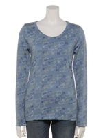 timeスムースひつじプリントインナー/ブルー