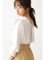 ｜美人百花 4月号掲載｜｜Ray 4月号掲載｜ロールネックタイブラウス/ホワイト(030)