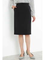 ［ウォッシャブル］２ＷＡＹストレッチセットアップスカート/ブラック(010)