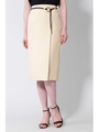 《B ability》ベルト付ラップ調スカート/ベージュ(040)