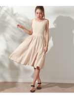 【CHILLE】 バッククロスワンピース/ベージュ(005)