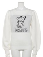 【C】PEANUTSジャカードプルオーバー/O.WHT