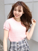 【C】プードルニットトップス/PNK