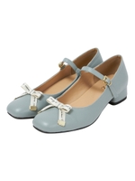 【F i.n.t】ロゴリボンパンプス/SAX