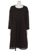 【HONEY CHURCH】ウールガーゼギンガム/茶