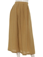 【HONEYCHURCH】ベルギーリネンスカート/黄色