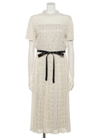 【Je super】総レースプリーツドレス/アイボリー