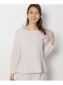 【My style is...掲載】【セレモニー・入卒】【34(SS)、42(LL)WEB限定サイズ】キャリーマンペプラムブラウス/ライトベージュ(051)