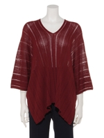 【NOLLEY’S sophi】１８ＧランダムリブＶＰ／Ｏ/ボルドー