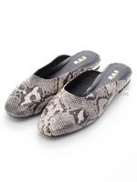 【R&E】フラットミュール/ヘビ