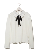 【TORTE】えりビジュテレコTOPS/ホワイト