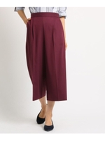 【UVカット/接触冷感/洗える】オータムカラークロップドパンツ/ボルドー(064)