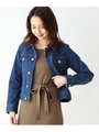 【VERY4月号掲載】【洗える・34(SS)、42(LL)WEB限定サイズ】ストレッチデニムジャケット/ブルー(092)