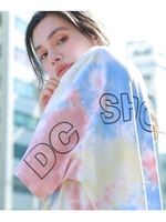 【WEB限定】DC/ディーシー別注ビックシルエットタイダイバックプリントTEE/ユニセックスでオススメ！！/レッド(160)