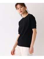 【WEB限定カラー/Lサイズあり・洗える】フライス半袖カットソー/ブラック(919)