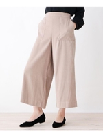 【WEB限定サイズあり】モールスキンカットワイドパンツ/ナチュラル(050)