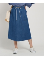 【XS〜サイズあり・洗える】5.5OZドロストデニムスカート/ブルー(092)