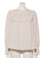 【an another angelus limited】ピンタックレースヨークブラウス/PINK BEIGE