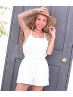 【anap mimpi】 シンプルサロペット/ホワイト(001)