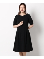 【セレモニー・入卒】【42(LL)WEB限定サイズ】セレモニーダブルクロスハートネック/ブラック(019)