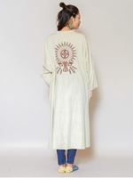 【チャイハネ】ネイティブアメリカンバック刺繍ワンピース/ホワイト