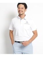 【吸水速乾/UVカット】襟裏・前立てデザイン半袖ポロシャツ/ホワイト(001)