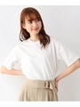【洗える・34(SS)、42(LL)WEB限定サイズ】SUPIMAコットン　クルーネックＴシャツ/ホワイト(002)