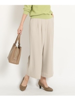 【洗える】ライティワイドパンツ/ライトベージュ(051)