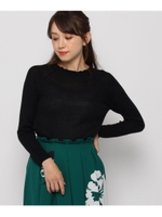 うねうねネックニットプルオーバー/ブラック(019)