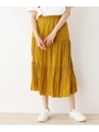 しわプリーツティアードスカート/マスタード(033)