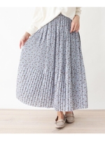 アソート総柄プリーツスカート/ライトブルー(791)