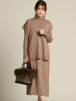 アンサンブルニットプルオーバー/ベージュ