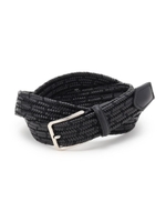 イタリアレザーメッシュ ベルト/ブラック(019)