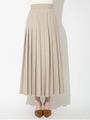 ウールブレンドプリーツスカート/ベージュ