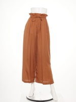 ウール風ドロストパンツ/ブラウン