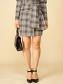 ウエストマークタイトミニスカート/チェック