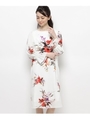 ウォーターフラワープリントワンピース/ホワイト(102)