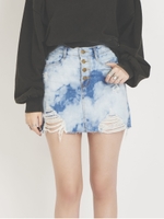 クラッシュカットオフミニスカート/MIX