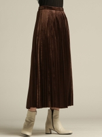 クラッシュベロアスカート/ブラウン