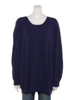 クルーネックニット/ブルー