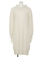 ケーブルニットOP/アイボリー