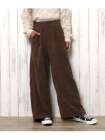 コーデュロイワイドパンツ/ブラウン(015)