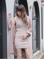 コクーンスリーブロングニットCD/ベージュ