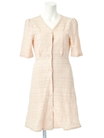 コットンレースワンピース/ベージュ